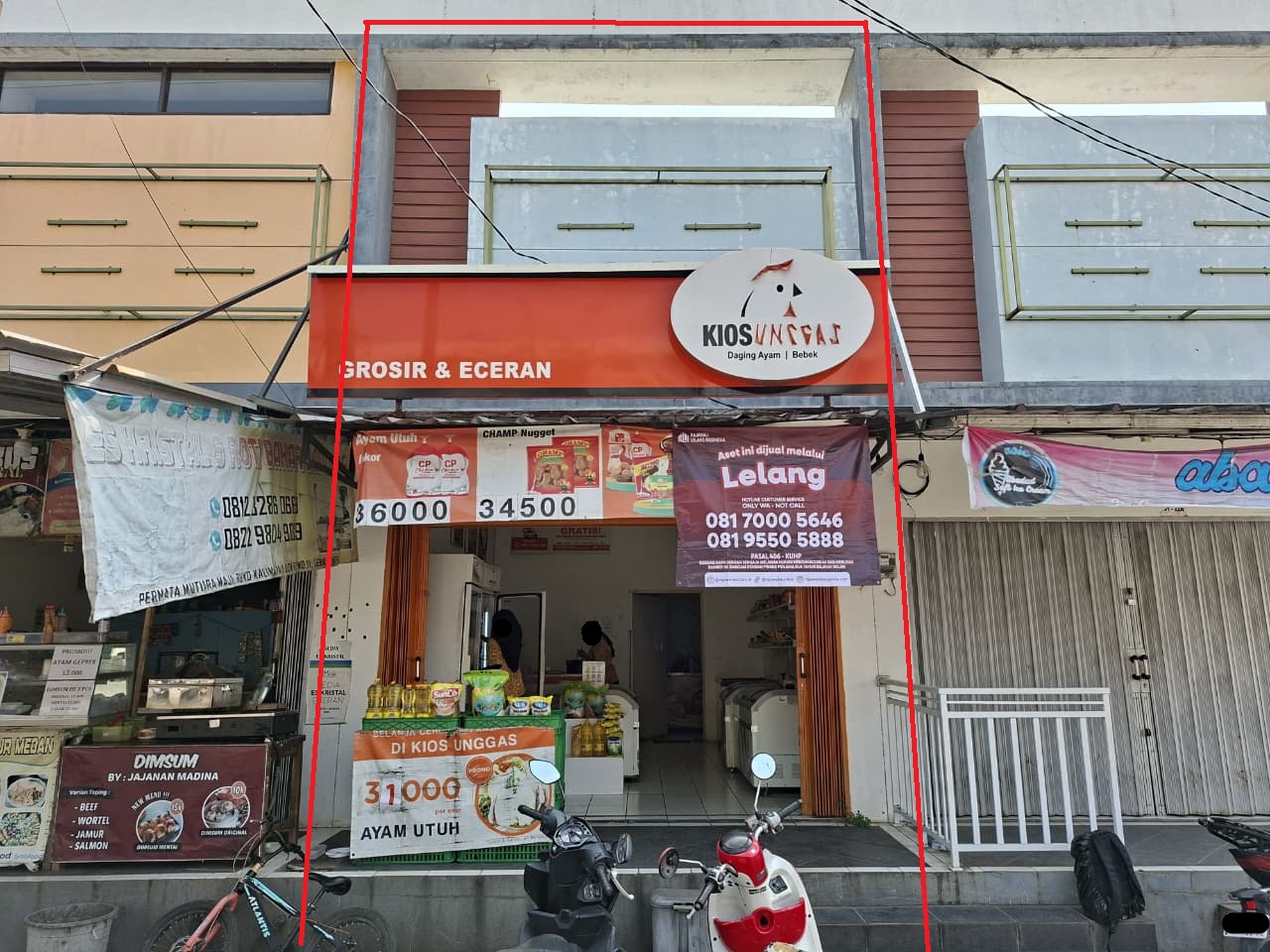 AGUNAN LELANG RUKO
